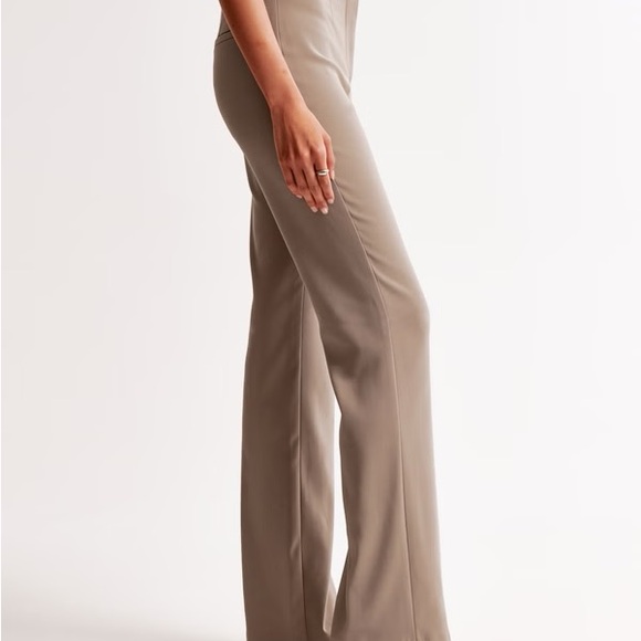 Abercrombie & Fitch Beige Flared Trousers - Picture 5 of 6